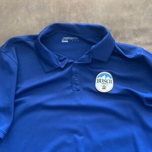 Nike Golf Blue Polo Shirt with Busch Logo